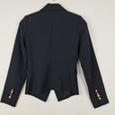 Second-Hand - Trenery Navy Neat Fit Gold Finish Blazer Size 4 - SwapUp