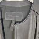 Second-Hand - BCBGMAXAZRIA Zip Up Fold Out Leather Vest Size XS - SwapUp