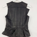 Second-Hand - BCBGMAXAZRIA Zip Up Fold Out Leather Vest Size XS - SwapUp
