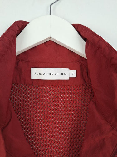 Second-Hand - Aje.athletica Dark Cherry Mesh Spray Jacket Size 4 - SwapUp