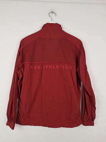 Second-Hand - Aje.athletica Dark Cherry Mesh Spray Jacket Size 4 - SwapUp