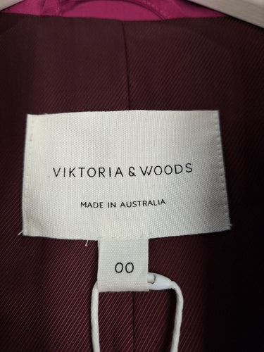 Second-Hand - Viktoria & Woods Magenta Kaleidescope Blazer Size 4 - SwapUp