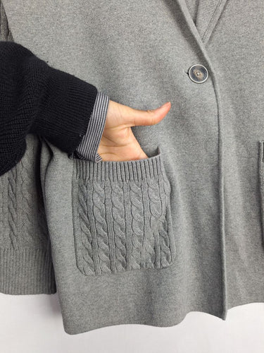 Second-Hand - Sportscraft Structured Cable Cardigan Size XXS - SwapUp