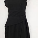 Second-Hand - Sacha Drake Black Asymmetrical Midi Dress Size 8 - SwapUp