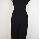 Second-Hand - Sacha Drake Black Asymmetrical Midi Dress Size 8 - SwapUp