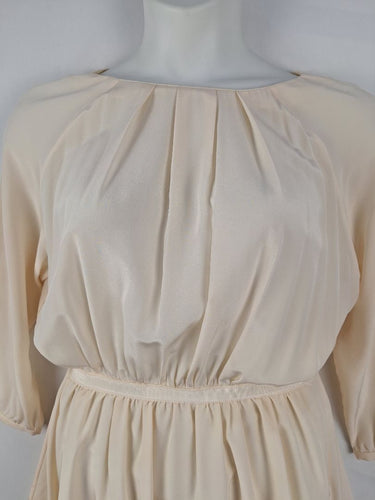 Second-Hand - Band of Outsiders Buttercream Button Back Dress Size XL - SwapUp