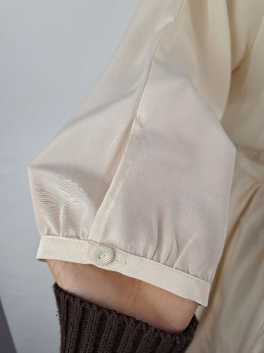 Second-Hand - Band of Outsiders Buttercream Button Back Dress Size XL - SwapUp