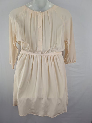 Second-Hand - Band of Outsiders Buttercream Button Back Dress Size XL - SwapUp