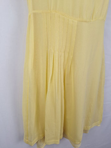 Second-Hand - Red Valentino Sheer Silk Side Pleat Dress Size S - SwapUp