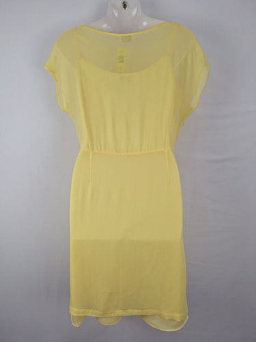 Second-Hand - Red Valentino Sheer Silk Side Pleat Dress Size S - SwapUp