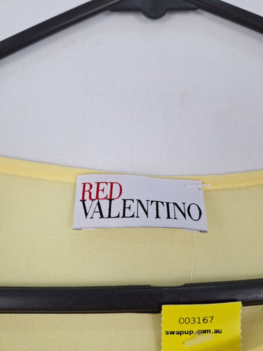 Second-Hand - Red Valentino Sheer Silk Side Pleat Dress Size S - SwapUp