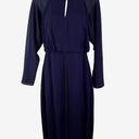 Second-Hand - Reiss Indigo Maxi Sheer Shift Dress Size 8 - SwapUp