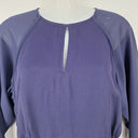 Second-Hand - Reiss Indigo Maxi Sheer Shift Dress Size 8 - SwapUp