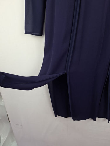 Second-Hand - Reiss Indigo Maxi Sheer Shift Dress Size 8 - SwapUp