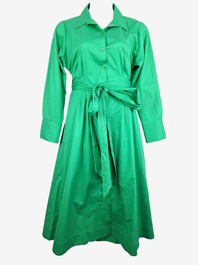 Second-Hand Witchery Vibrant Lime Wrap Around Dress Size 16  SwapUp