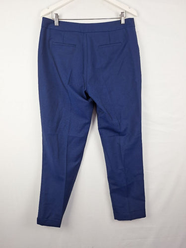 Second-Hand - Reiss Blue Wool Blend Tapered Leg Pants Size 12 - SwapUp
