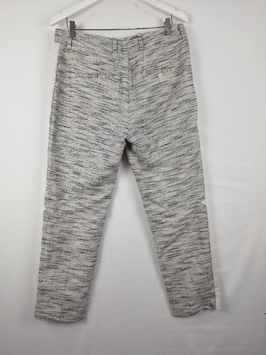 Second-Hand - Phillip Lim Grey Structured Linen Blend Pants Size 10 - SwapUp