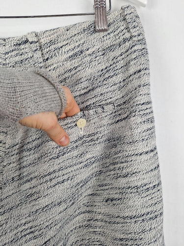 Second-Hand - Phillip Lim Grey Structured Linen Blend Pants Size 10 - SwapUp