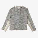 Second-Hand - Phillip Lim Grey Linen Blend Structured Jacket Size 8 - SwapUp