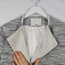Second-Hand - Phillip Lim Grey Linen Blend Structured Jacket Size 8 - SwapUp