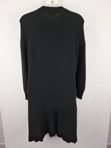 Second-Hand - Bohemian Oversized Crew Neck Ribbed Winter Midi Dress Size L - SwapUp