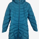 Second-Hand - Kathmandu Teal Longline Puffer Coat Size 8 - SwapUp