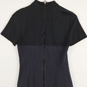 Second-Hand - Cue Tailored High Neck Two Tone Office Top Size 8 - SwapUp