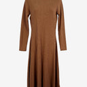 Second-Hand - Witchery Mocha High Neck Ribbed Maxi Dress Size XS - SwapUp