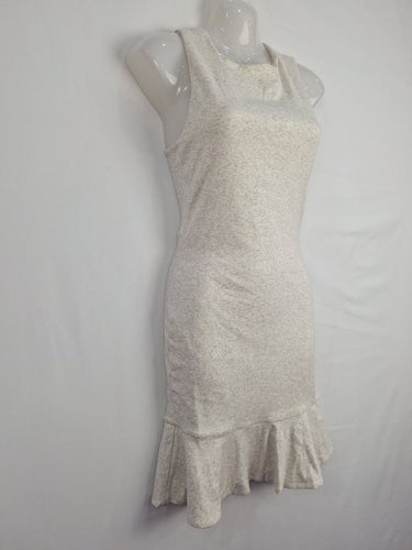 Second-Hand - Kookai Soft Grey Marle Cross Back Mini Dress Size S - SwapUp