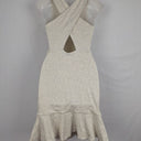 Second-Hand - Kookai Soft Grey Marle Cross Back Mini Dress Size S - SwapUp