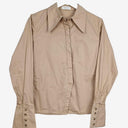 Second-Hand - Anine Bing Latte Split Front Shirt Size S - SwapUp