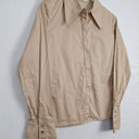 Second-Hand - Anine Bing Latte Split Front Shirt Size S - SwapUp