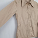 Second-Hand - Anine Bing Latte Split Front Shirt Size S - SwapUp