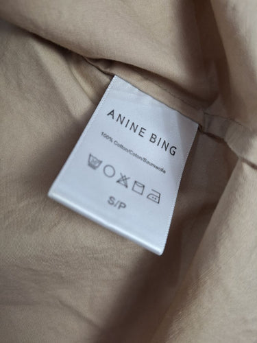 Second-Hand - Anine Bing Latte Split Front Shirt Size S - SwapUp
