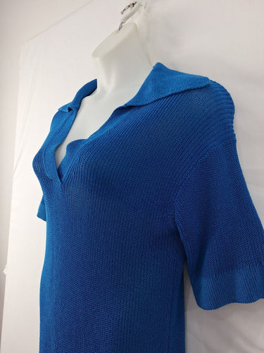Second-Hand - Country Road Vibrant Blue Knit Mini Dress Size M - SwapUp