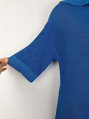 Second-Hand - Country Road Vibrant Blue Knit Mini Dress Size M - SwapUp