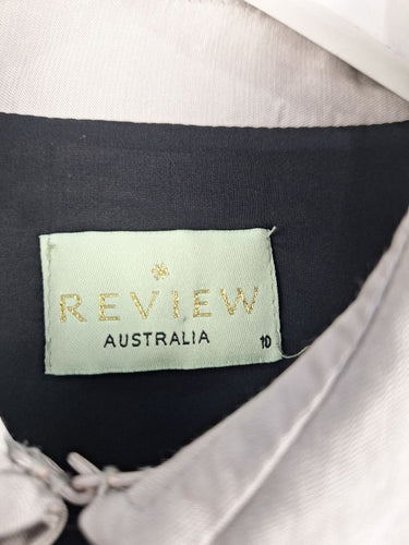 Second-Hand - Review 'Corset' Lace Up Slate Coat Size 10 - SwapUp