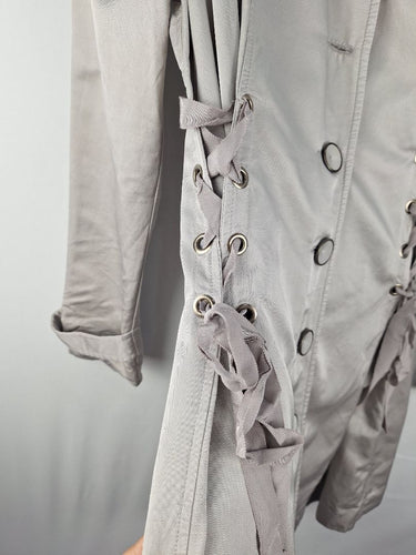 Second-Hand - Review 'Corset' Lace Up Slate Coat Size 10 - SwapUp