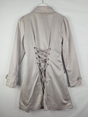 Second-Hand - Review 'Corset' Lace Up Slate Coat Size 10 - SwapUp