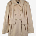 Second-Hand - Guess Vintage Wool Blend Cream Gold Buttons Coat Size S - SwapUp