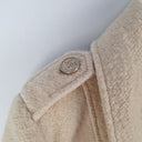Second-Hand - Guess Vintage Wool Blend Cream Gold Buttons Coat Size S - SwapUp