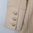 Second-Hand - Guess Vintage Wool Blend Cream Gold Buttons Coat Size S - SwapUp