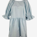 Second-Hand - Seed Baby Blue Puff Sleeve Mini Dress Size 10 - SwapUp