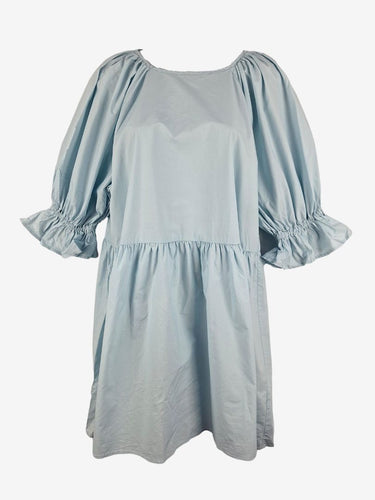 blue womens dress Second-Hand Seed Baby Blue Puff Sleeve Mini Dress Size 10 – SwapUp