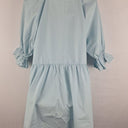 Second-Hand - Seed Baby Blue Puff Sleeve Mini Dress Size 10 - SwapUp