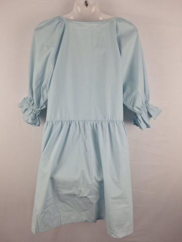 Second-Hand - Seed Baby Blue Puff Sleeve Mini Dress Size 10 - SwapUp
