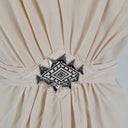 Second-Hand - Kachel Cream Silk Beaded Flowy Sleeve Mini Dress Size 10 - SwapUp