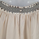 Second-Hand - Kachel Cream Silk Beaded Flowy Sleeve Mini Dress Size 10 - SwapUp