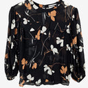 Second-Hand - Veronika Maine Semi Sheer Textured Leafy Blouse Size 6 - SwapUp