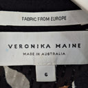 Second-Hand - Veronika Maine Semi Sheer Textured Leafy Blouse Size 6 - SwapUp